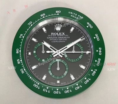 Rolex Cosmograph Daytona Replica Wall Clocks Gree Case Black Face